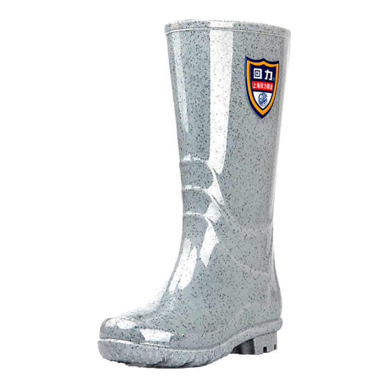 Warrior Ladies Fashion Adult Rain Boots Waterproof Rubber Overshoes Water Boots HL86S, Gray High, Size 40