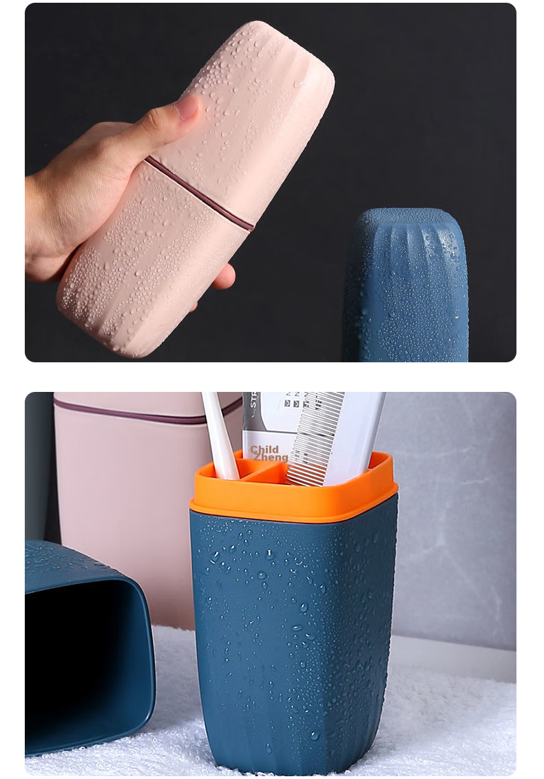 40,000 KM Travel Toiletry Set Portable Rinse Cup Refillable Bottles Foldable Toothbrush 3-Piece Travel Toiletry Kit 12