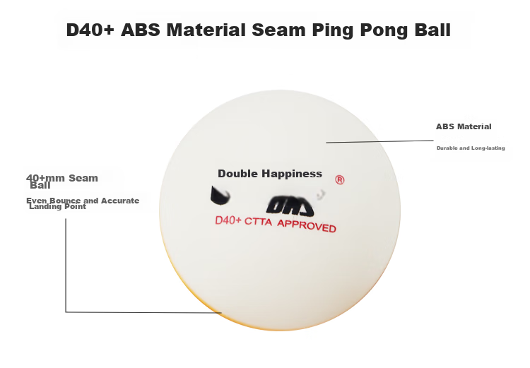 DHS Two-Color Dazzling Performance Training Competition Table Tennis Balls, Two-Box Set, 20 Pieces 2