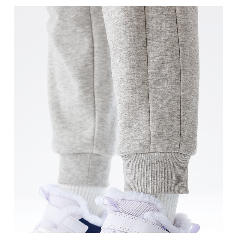 361° Kids Girls' Long Pants 2025 Winter Elastic Knit Fleece Lined Warm Pants Black Size 150 3