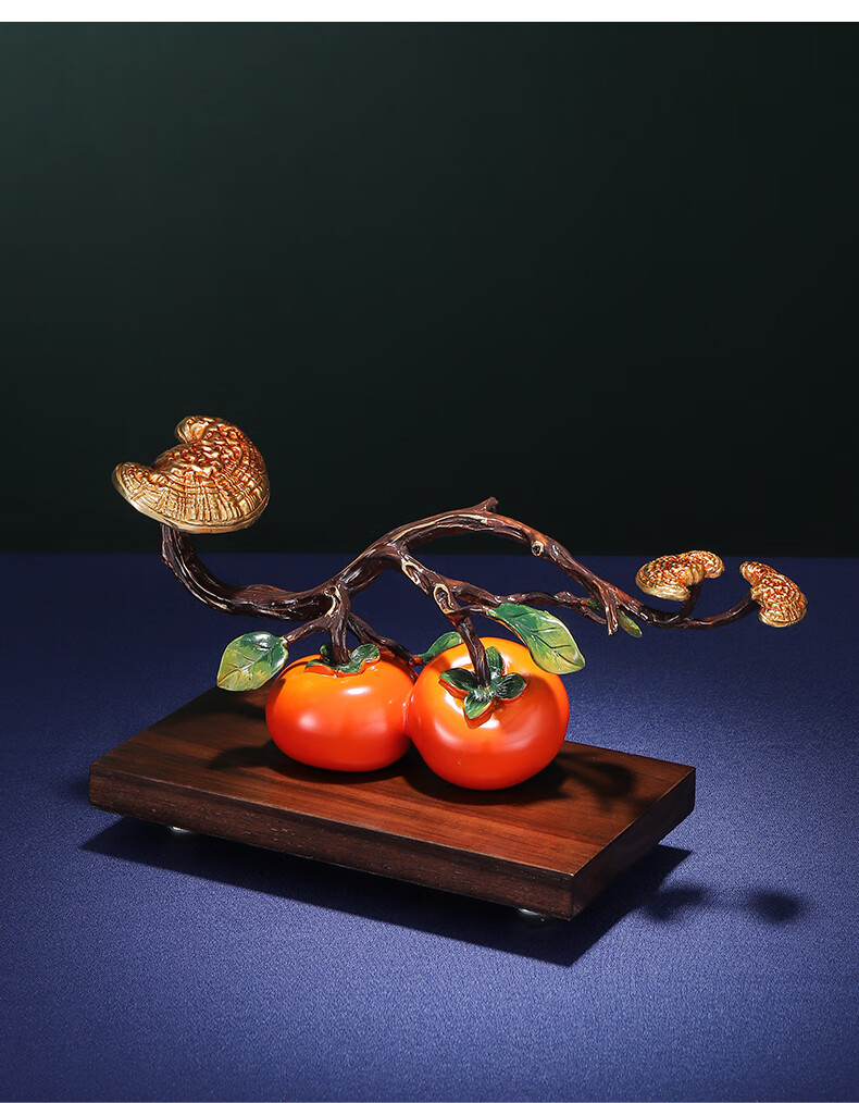 Nuoshiman Persimmon-Shaped Ornament for Office, Living Room, Entryway, Wine Cabinet Decoration, Handcrafted Gift for Housewarming, Moving, And Business Opening 7