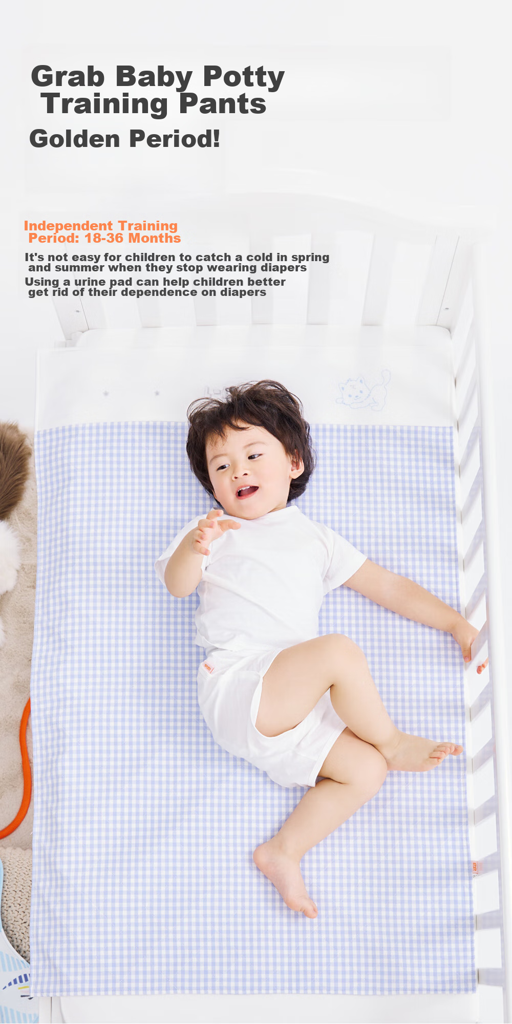 Liangliang Baby Waterproof Washable Cotton Linen Large Urine Pad Mattress 81x60cm Cooling Mat 4