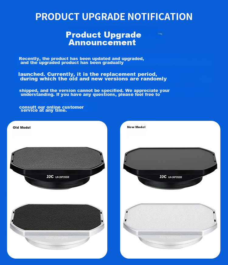 JJC Lens Hood for Fuji XF 23 F2 R, XF 35 F2 R WR 43mm Lens, Compatible with X-T3 And XT-30 Mirrorless Cameras, Square Shape (Random Delivery of New Or Old Version) 1