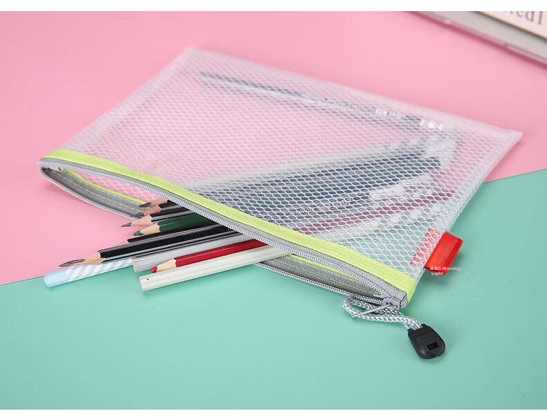 M&G Stationery A5/EVA Document Folder Mesh Zipper Bag Office File Exam Paper Bill Organizer Exam-Specific Storage Bag ADM95078 10