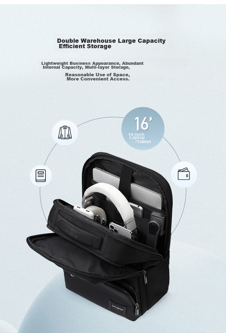 Xinxiuli Backpack Laptop Bag for Men, 16-Inch Large Capacity Backpack, School Bag, Business Travel Bag, Casual Urban Style 1