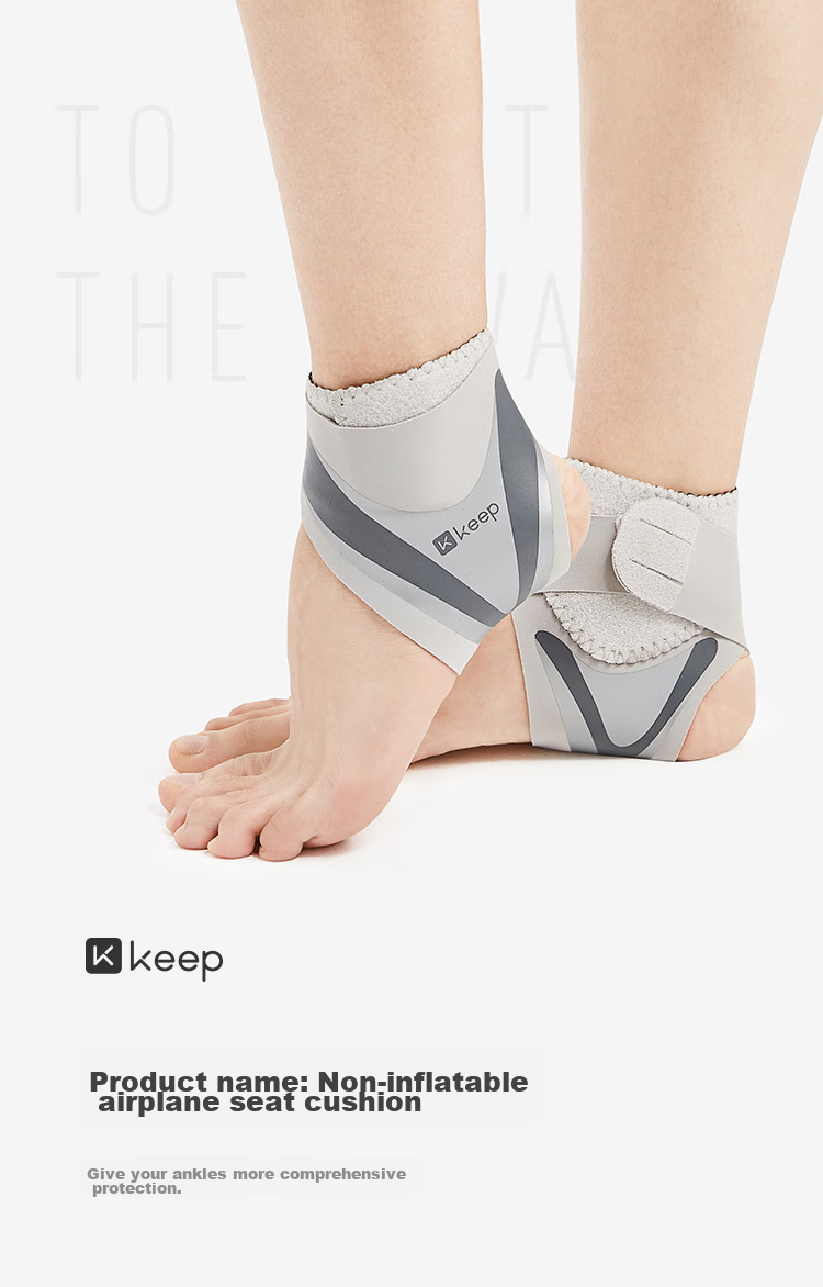Keep [2 Pieces] Lightweight Open Ankle Support Basketball Sports Brace for Men And Women, Stable Wrap Ankle Breathable, Gray L/XL 1