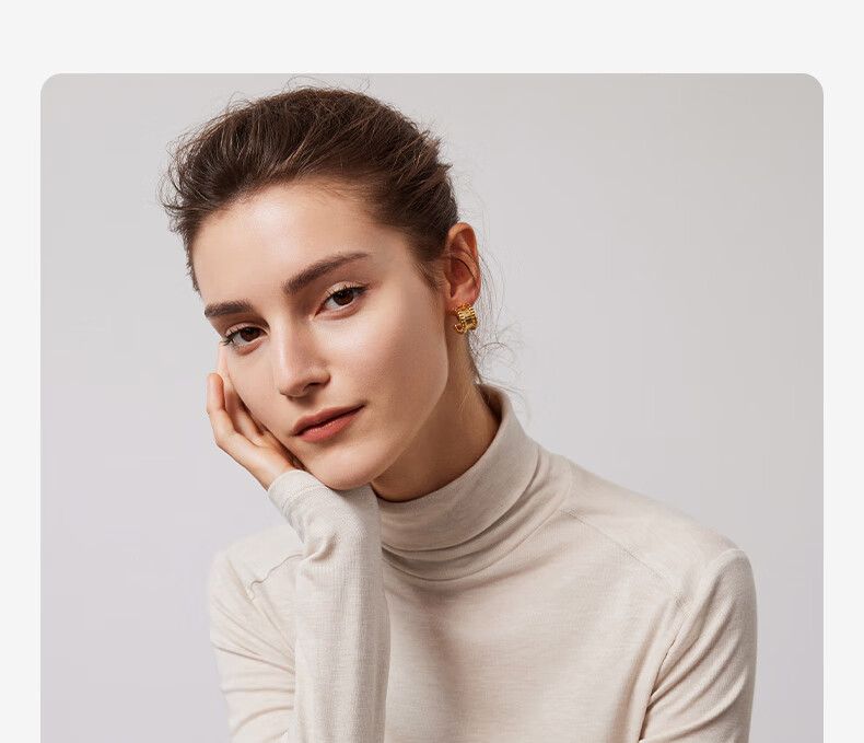 Navigare Women's Turtleneck Slim-Fit Base Layer, High-Elastic Solid Color Long-Sleeve Top 2335084501 50