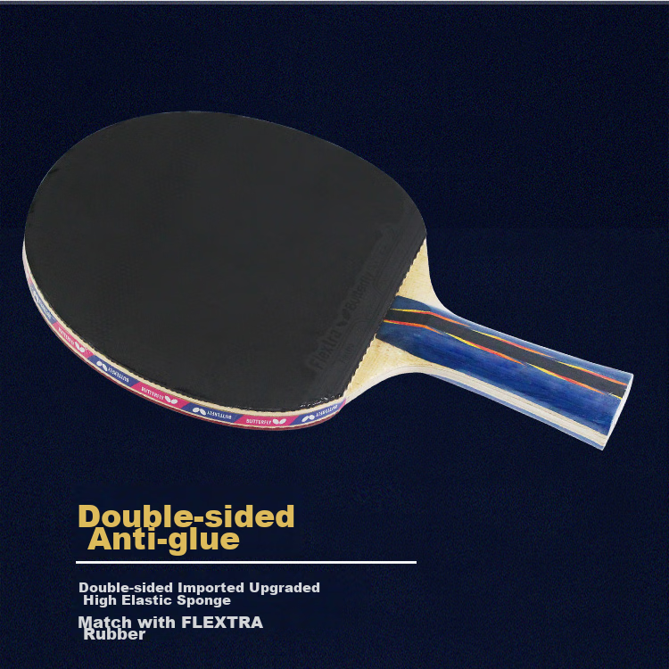 BUTTERFLY Zhang Jike Celebrity Table Tennis Racket, Penhold Grip Upgraded Version, Star Racket, Double-Sided Reverse Rubber, Carbon Fiber Blade, Single Racket with Racket Cover 7