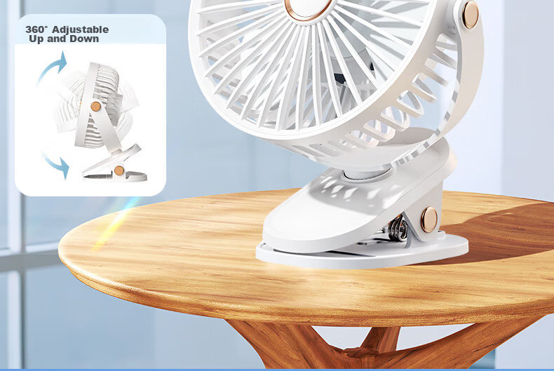 Kumeng Small Fan, Desktop Mini Cooling Air Conditioner, Quiet USB Rechargeable Clip Fan, Wall-Mounted for Dormitory Bed, Desktop Use in Bedroom And Office 20