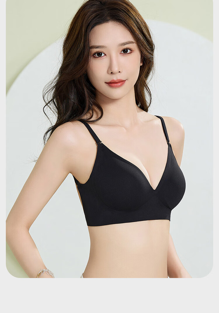 Caramella Women's Backless Bra, Push-Up for Small Breasts, Wearable As Outerwear, Seamless U-Shaped Backless Bralette 6
