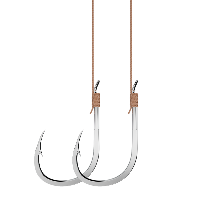 Xiaofengxian Double Hook Fishing Line for Strong Pulling Power And Wear Resistance, Iseni Fish Hook Line Set, 12 Packs