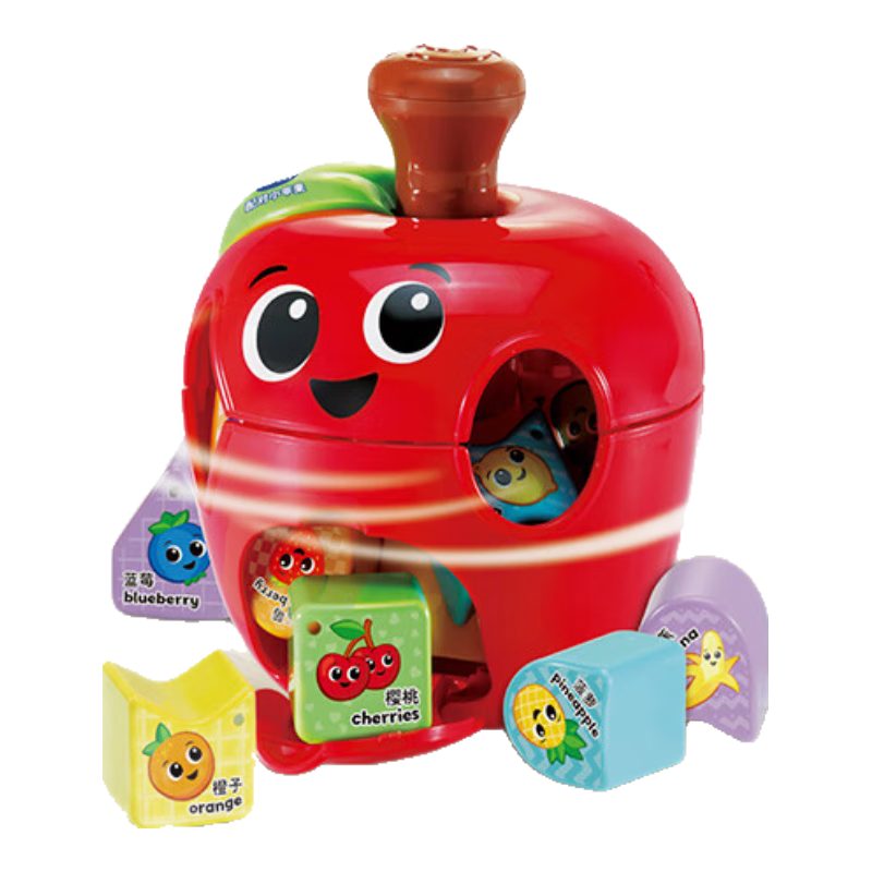 VTech Baby Toy Matching Small Apple-Shaped Montessori Early Education Set for 6-24 Months Old Infants And Children, Boys And Girls Birthday Gift