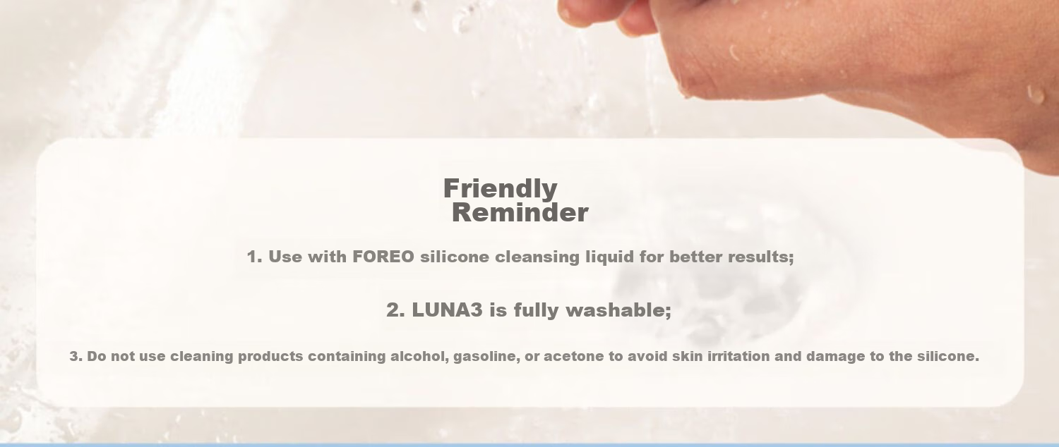 FOREO LUNA 3 Facial Cleansing Brush Blue Electric Pore Cleansing Device Balancing Oil Control Face Cleanser 23