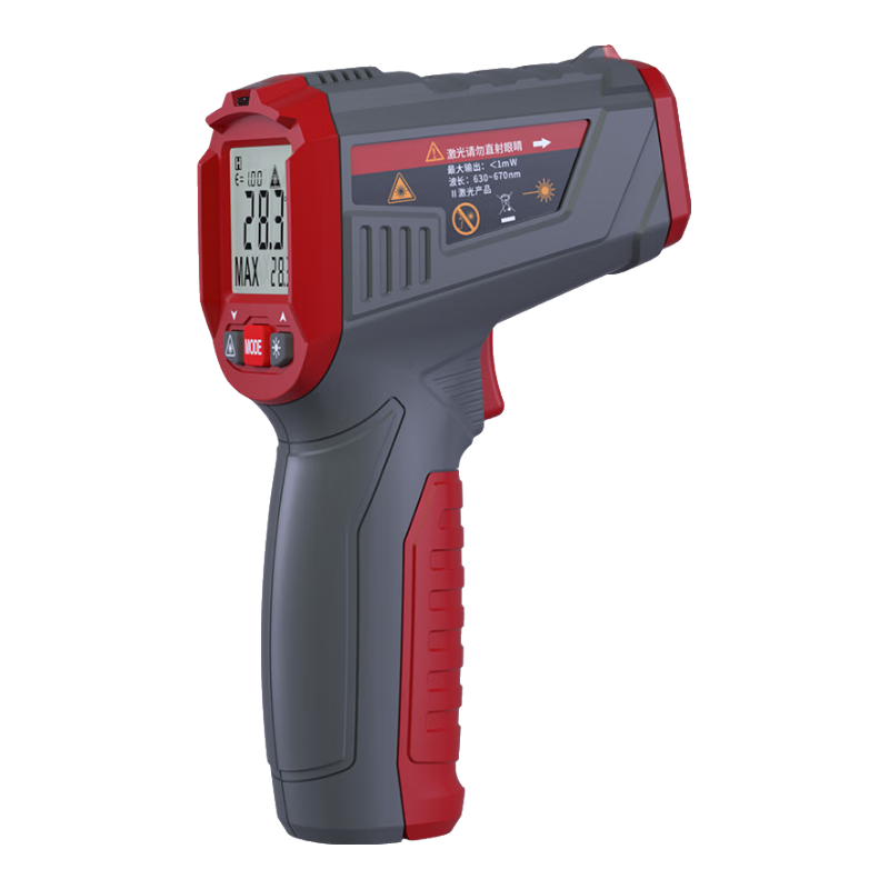 DELIXI ELECTRIC Infrared Thermometer, High-Precision Industrial Temperature Gun, Home Kitchen Baking Black And White Screen Thermometer, Single Point