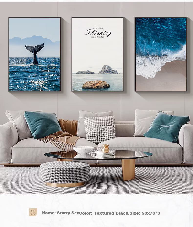 Haojiubujian Shilaiyunzhen Living Room Decorative Painting, Modern Minimalist Light Luxury High-End Feel, Sofa Background Wall Hanging Picture, Abstract Mural 5