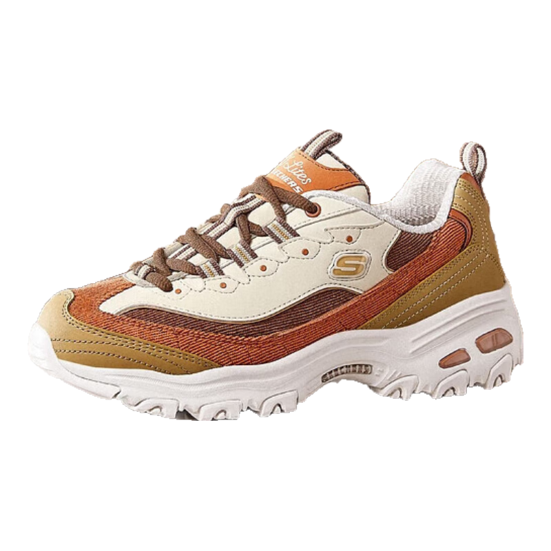 Skechers Milk Tea Bear Women's Shoes, Thick-Soled Dad Shoes, Versatile Panda Shoes, Sneakers, 149906