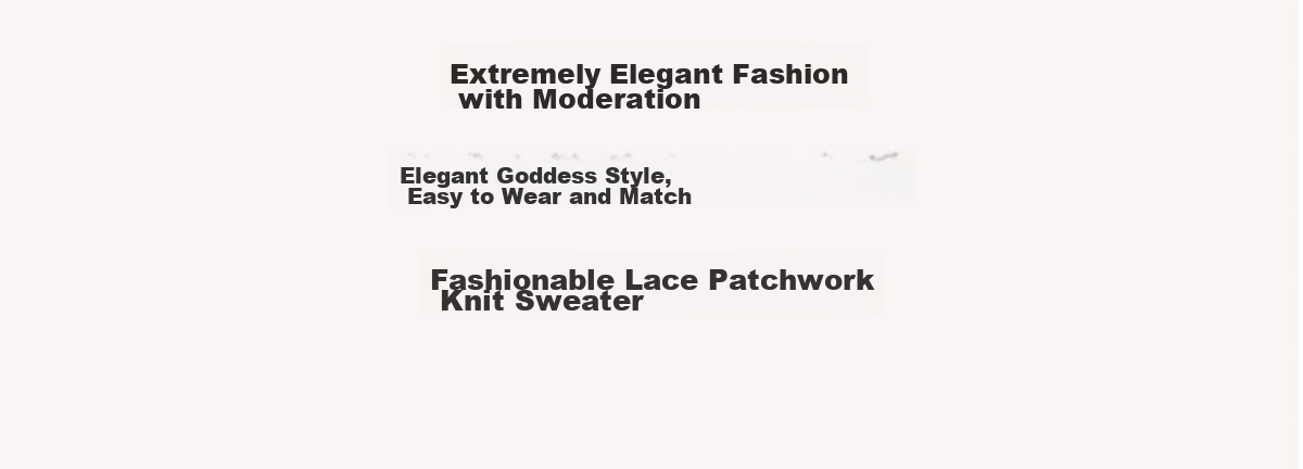 Chushen Thin Knit Sweater for Women, Fashionable Round Neck Elegant Lace Long-Sleeve Base Shirt Top S141Z3740 3