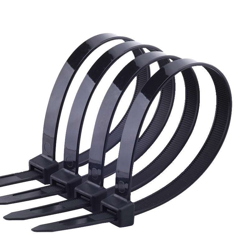 Haisidike [Jingcang Delivery] Black Self-Locking Heavy-Duty Large Cable Ties Nylon Cable Tie Fasteners 30cm x 4.8mm (50 pcs) HKL-1169