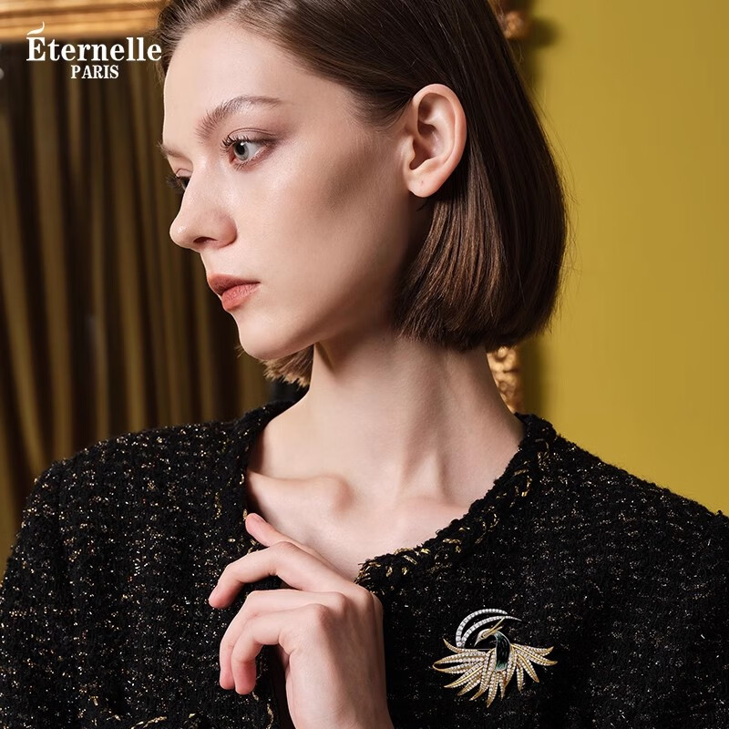 Eternelle French Eternal Original Phoenix Brooch, High-End Exquisite Niche Design Chest Flower, Autumn And Winter Accessory