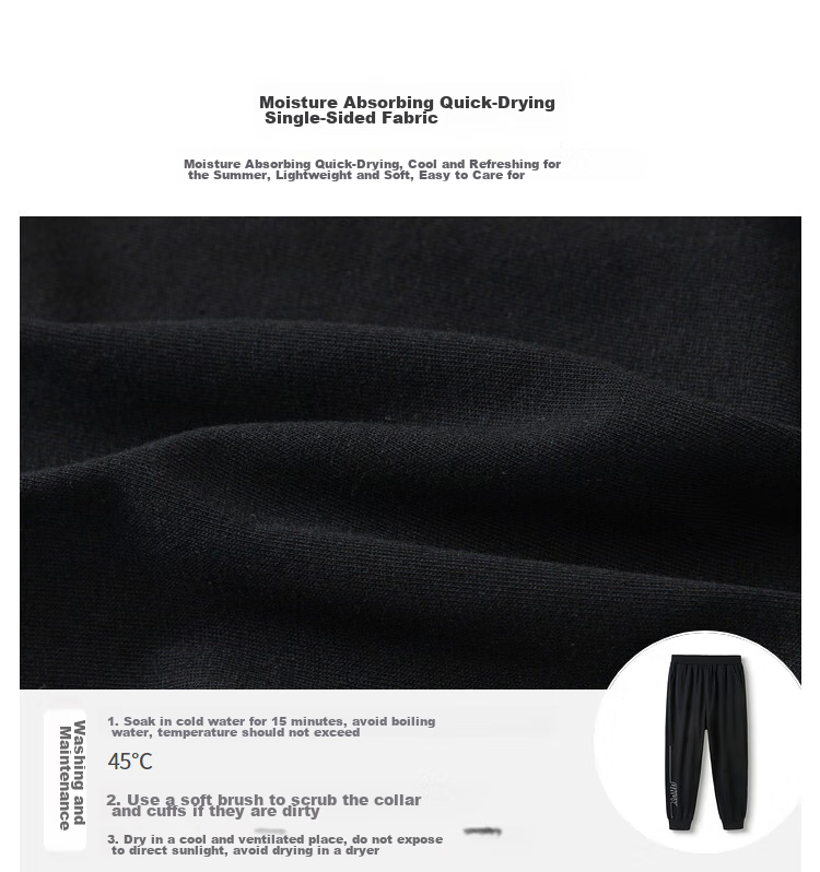 BALABALA Boys' Clothing, Children's Summer Thin Pants, Quick-Dry Sports Trousers for Older Kids, Casual Long Pants, Mosquito-Repellent Pants for Teenagers 8