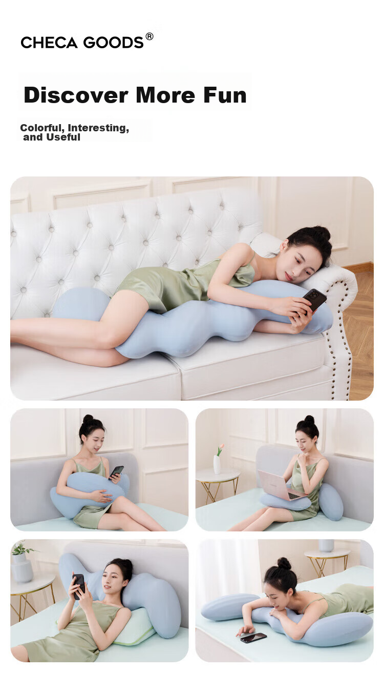 CHECA GOODS Sleeping Hug Pillow Leg Pillow Sofa Cushion Long Body Pillow for Pregnant Women And Adults Side Sleeping Pillow Mid-Autumn Festival Gift 9