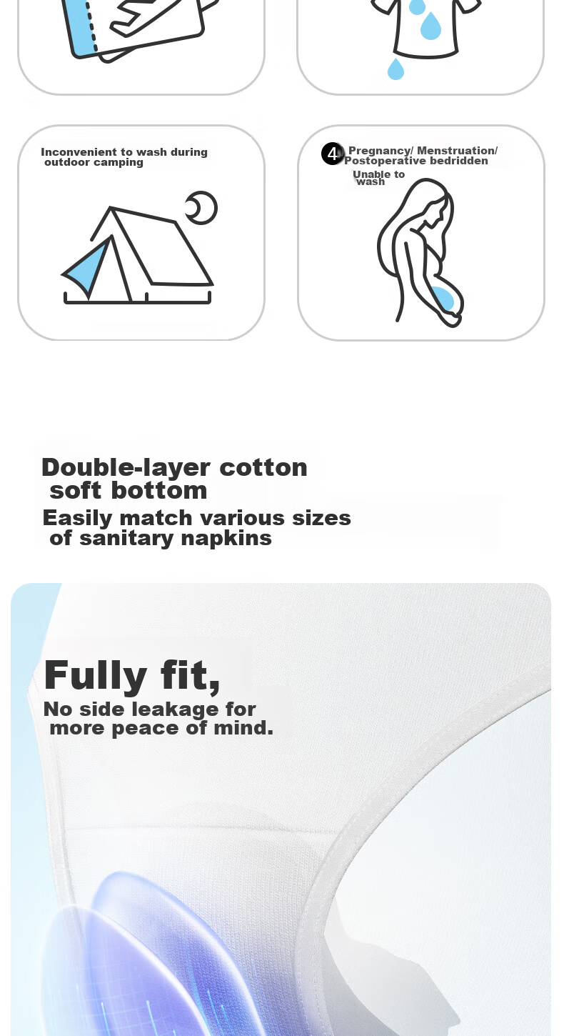 MINISO 7-Pack All-Cotton Disposable Underwear for Women *1 Pack Travel Business Trip Daily Disposable Holiday Outfit XL Size EO Sterilized 14