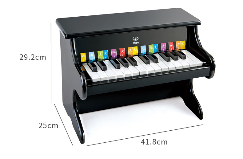 Hape (Germany) Wooden Piano Toy for Boys And Girls, 25-Key Piano Instrument, Black, Gift for Ages 3-6 E8463 3