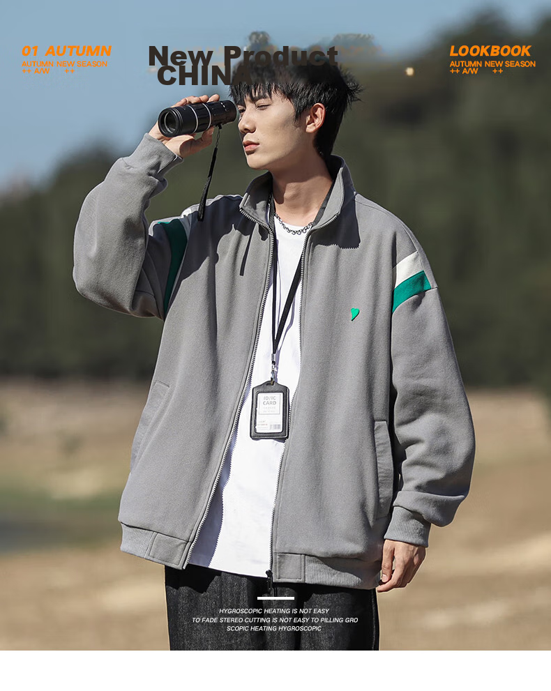 Foss Phil Washed Vintage Denim Jacket Men Spring Autumn Casual Youth Loose Retro Coat Q2481 Vintage Blue M 1