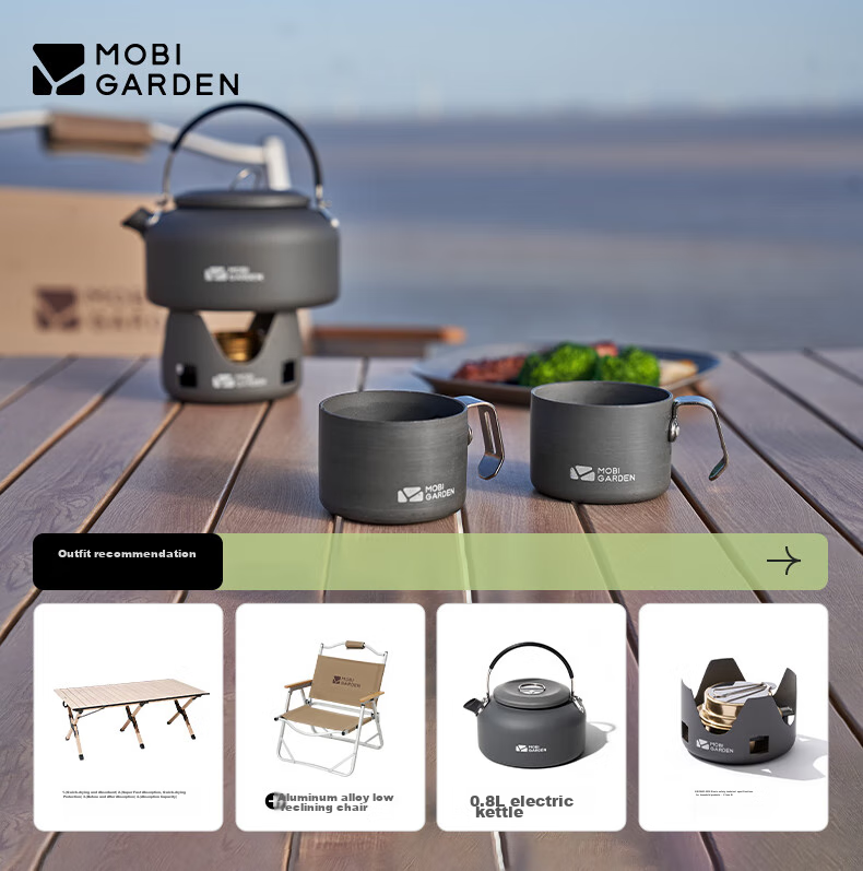 MOBIGARDEN Water Bottle, Outdoor Camping Portable Aluminum Cup Stainless Steel Tea Cup Mini Cup, NX20666010, Dark Iron Gray 2