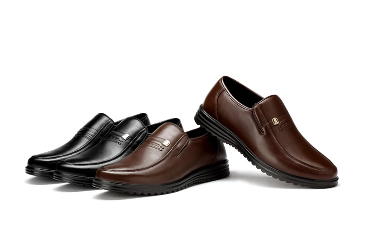 LAORENTOU Men's Summer Business Formal Slip-On First Layer Breathable Driving Shoes LJD587 Black Hollowed Out Size 40 19