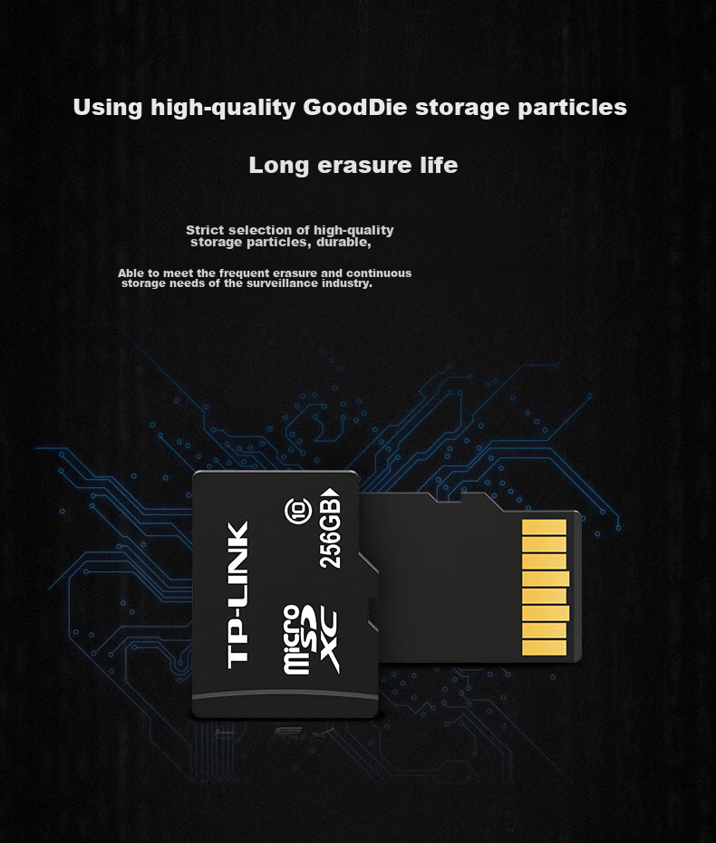 TP-LINK Video Surveillance Camera Dedicated Micro SD Storage Card TF Card, 256GB, TL-SD256 5