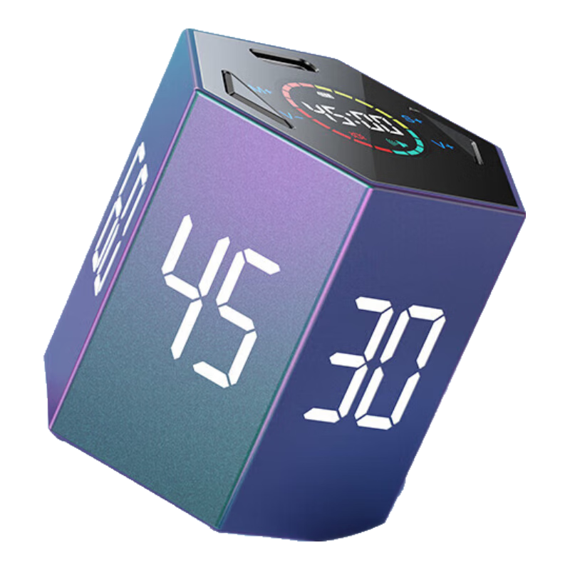 Llano Flip Timer, Self-Discipline Learning Tool for Children, Time Management Device for Students, Countdown Reminder, Kitchen Fitness Office Visual Smart Alarm Clock, Time Cube Gift