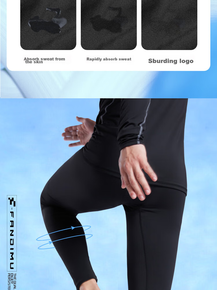 FANDIMU Men's Fitness Compression Pants, Running Sports Tight-Fitting Pants, Highly Elastic Breathable Basketball Track Training Long Pants, Summer Miracle Pants 6