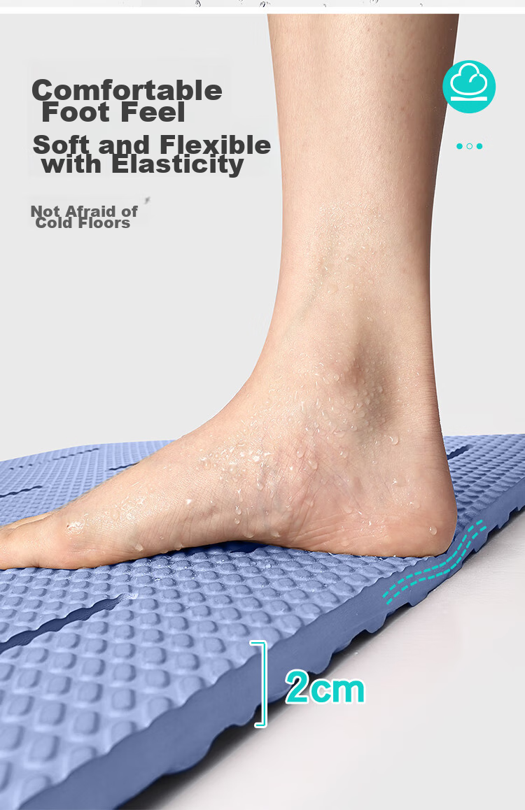 Dajiang EVA Bathroom Non-Slip Mat, Shower Room Foot Pad, Toilet Bathing Anti-Fall Floor Mat for Elderly, 85x60cm 6
