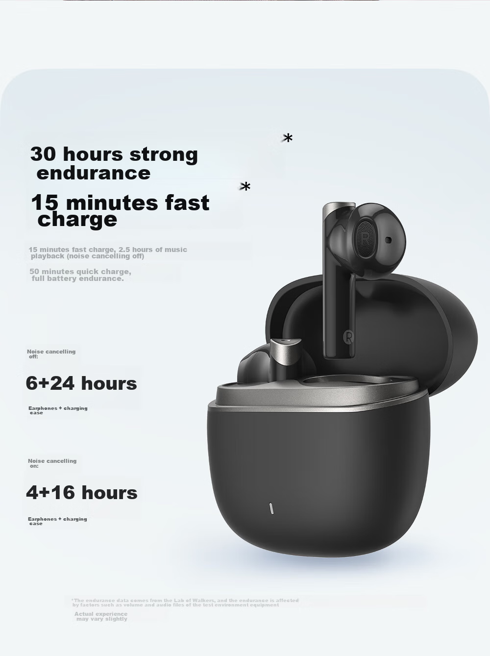 Manbuzhehuazai Magic ANC True Wireless Bluetooth Earphones, Semi-In Active Noise Cancellation, 30-Hour Battery Life, Dual Device Connection, Compatible with Apple, Huawei, Xiaomi, Bean Gree 17