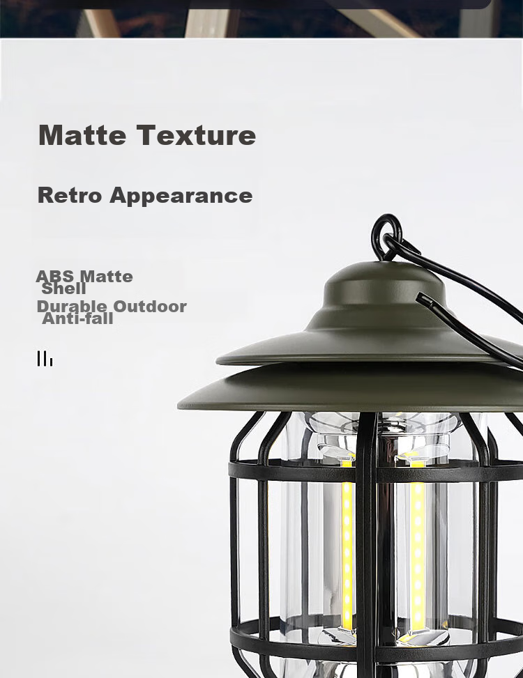 MOTIE Retro Camping Light, Illumination Lamp for Tent Atmosphere, Outdoor Camping Handheld Hanging Lamp, LED Long-Lasting Lantern Equipment 8