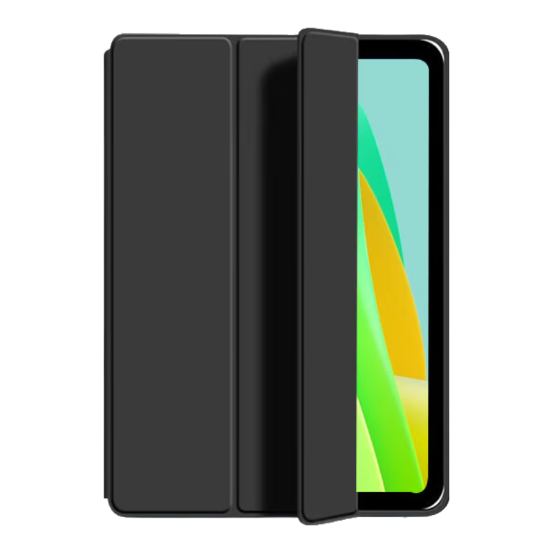 JPLAYER Protective Case for Redmi Pad SE 2023 Model, 11-Inch Xiaomi Tablet, Tri-Fold Smart Sleep Cover, Full Protection Outer Shell, Shockproof Leather Case, Black