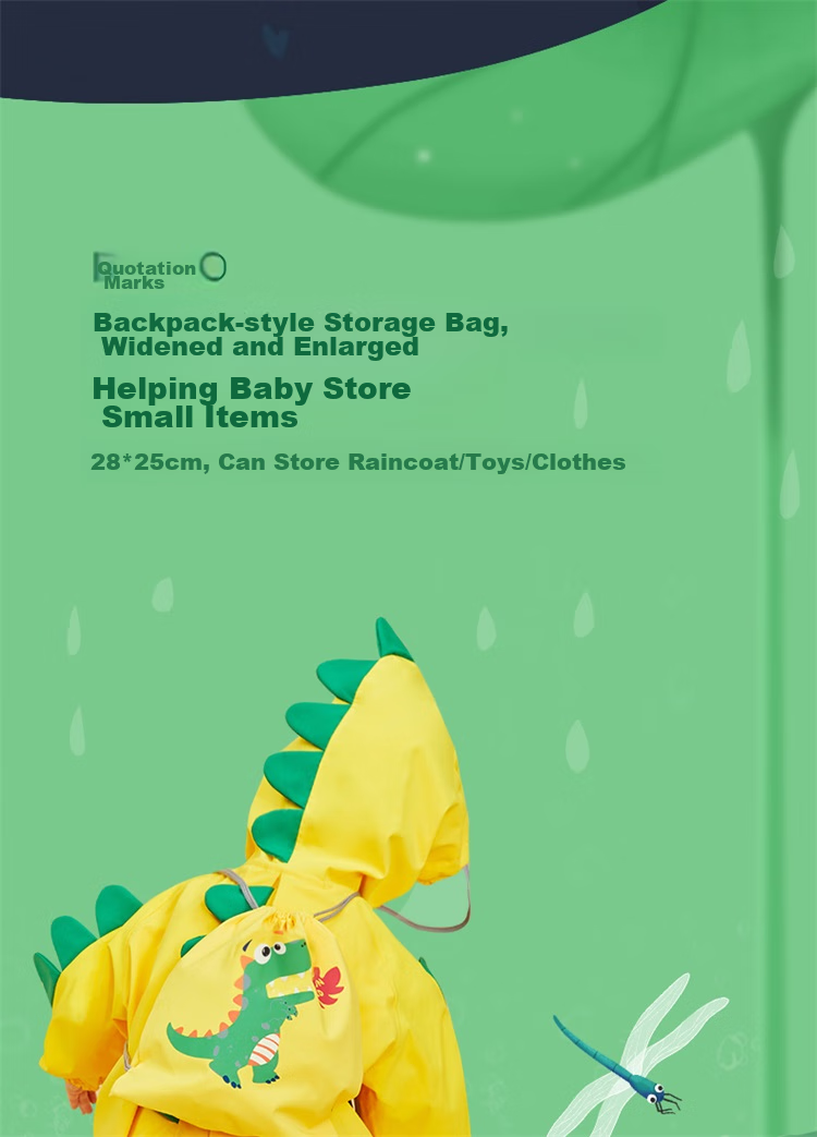 Lemonkid Children's Raincoat for Boys And Girls, Baby Rain Poncho, Elementary School Student Rain Gear, Tiana Rainbow Star Rabbit One-Piece, XL 10