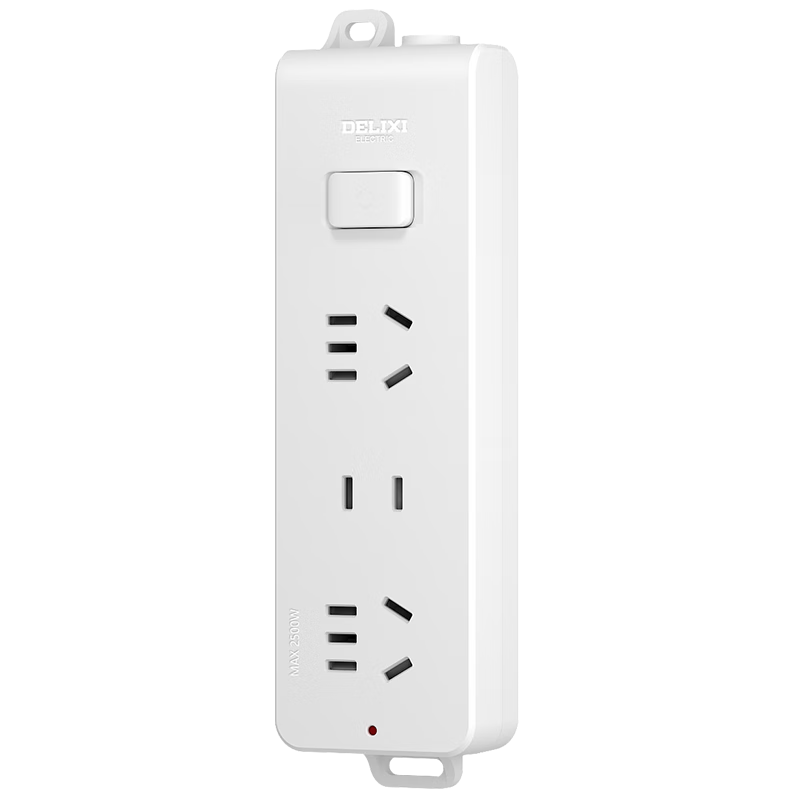 DELIXI National Standard Socket/power Strip/outlet Strip/power Bar/extension Cord, 3-Outlet Wireless Power Strip without Cord, Master Switch