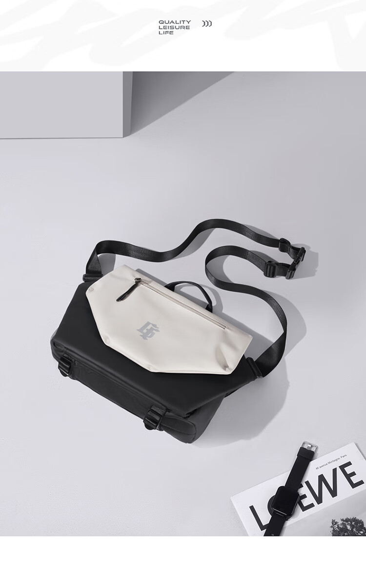 GOLF Shoulder Bag for Men, Large Capacity Crossbody Bag, Trendy Water-Resistant Casual Lightweight IPad Bag, Fashionable Sports Messenger Bag 18