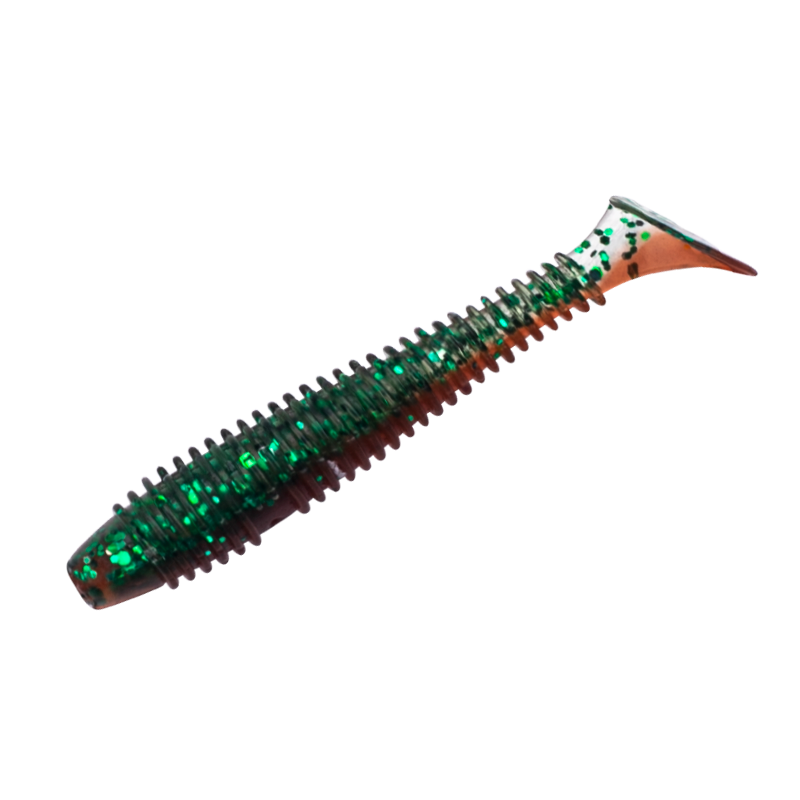Guowangliya Lure T-Tail Soft Bait, 20 Pieces, Freshwater Artificial Bait, Mandarin Fish Bait, Lead Head Hook, Bottom Fishing for Bass And Topmouth Culter