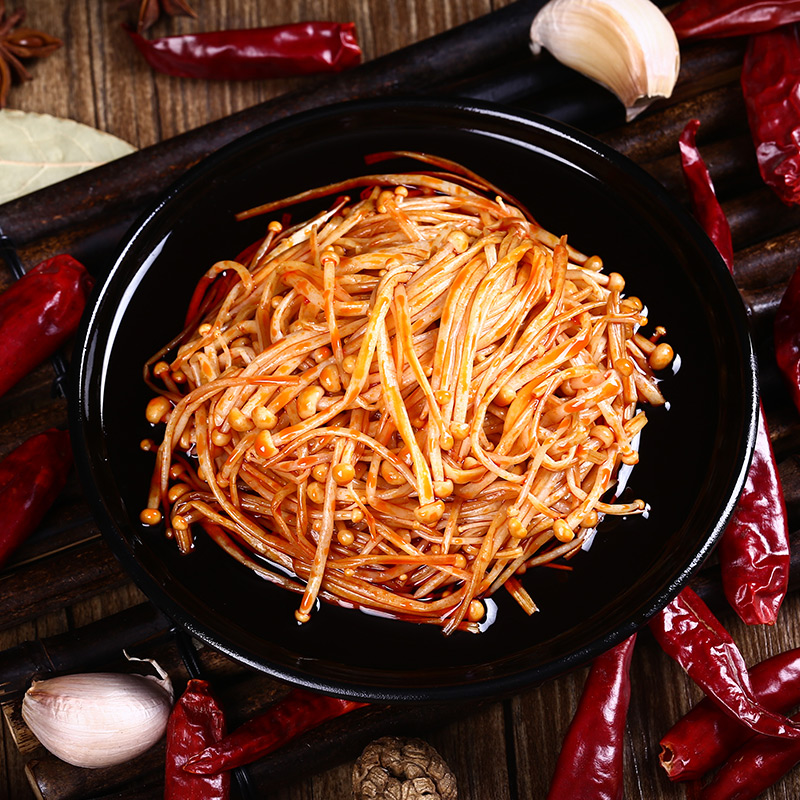 金大州金针菇独立小包装1000g香辣味 麻辣休闲零食办公室下饭零食