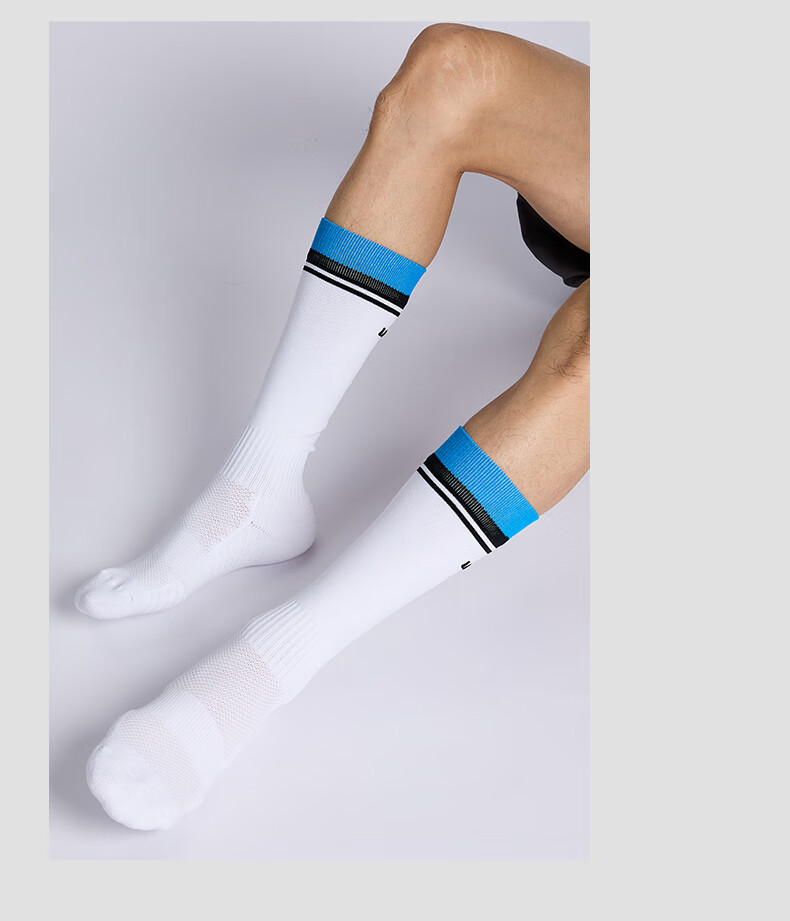 VICLeO Soccer Socks Long Socks for Men Women Adults Children Competition Thickened Non-Slip Terry Bottom Sports Socks 6804 Royal Blue XS 12