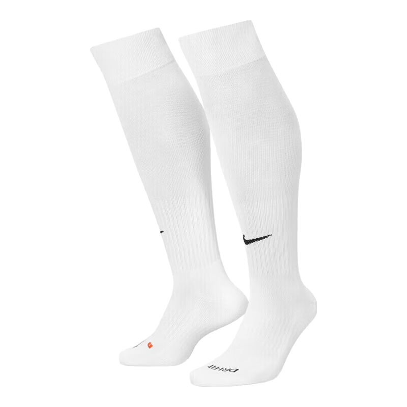 NIKE Socks for Men And Women, Quick-Drying Breathable Soccer Socks, High Socks One Pair SX4120-101 White L