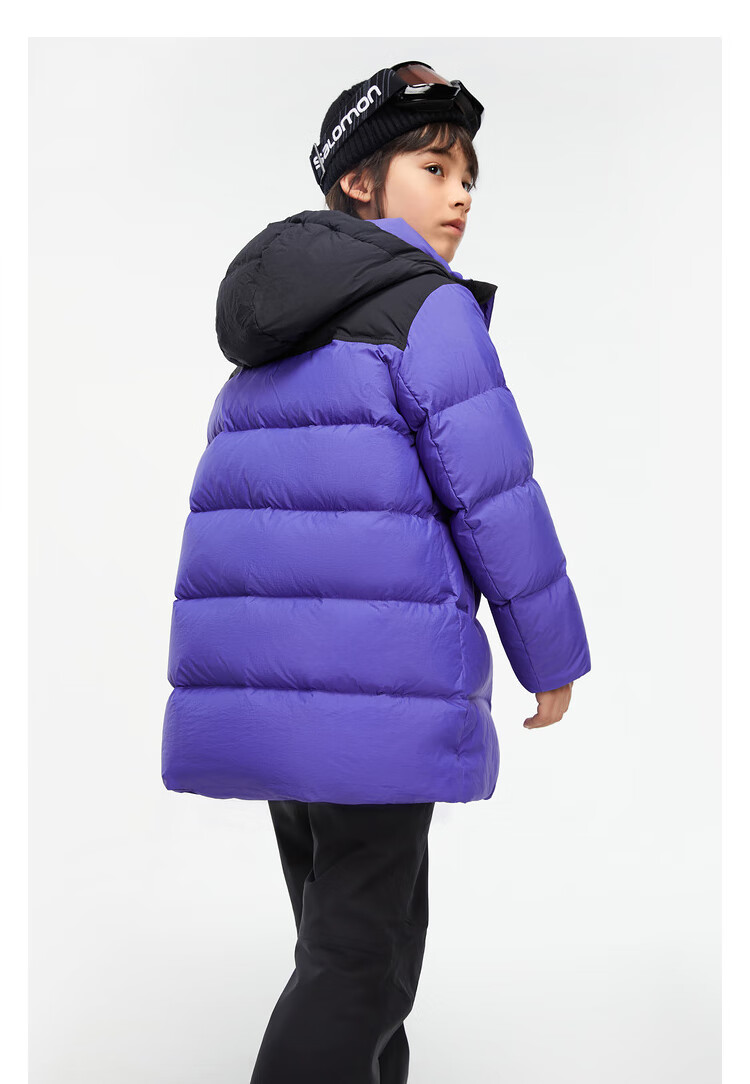 BALABALA Children's Long down Jacket for Winter Sports, Warm Outdoor Patchwork Color-Block Coat [bp] 208424107208 21