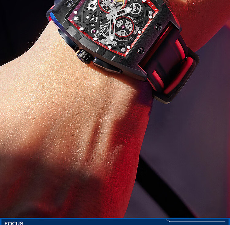 Bestdon Men's Mechanical Watch, Fashionable Wristwatch in Gift Box, Barrel-Shaped Design, Gift for Me 15