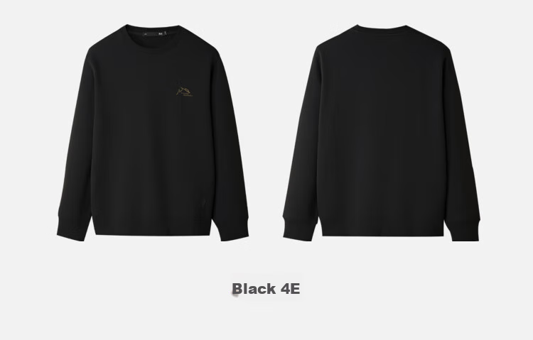 HLAHLA Men's Sweatshirt Mountain Series Embroidered Crew Neck Simple Long Sleeve 20