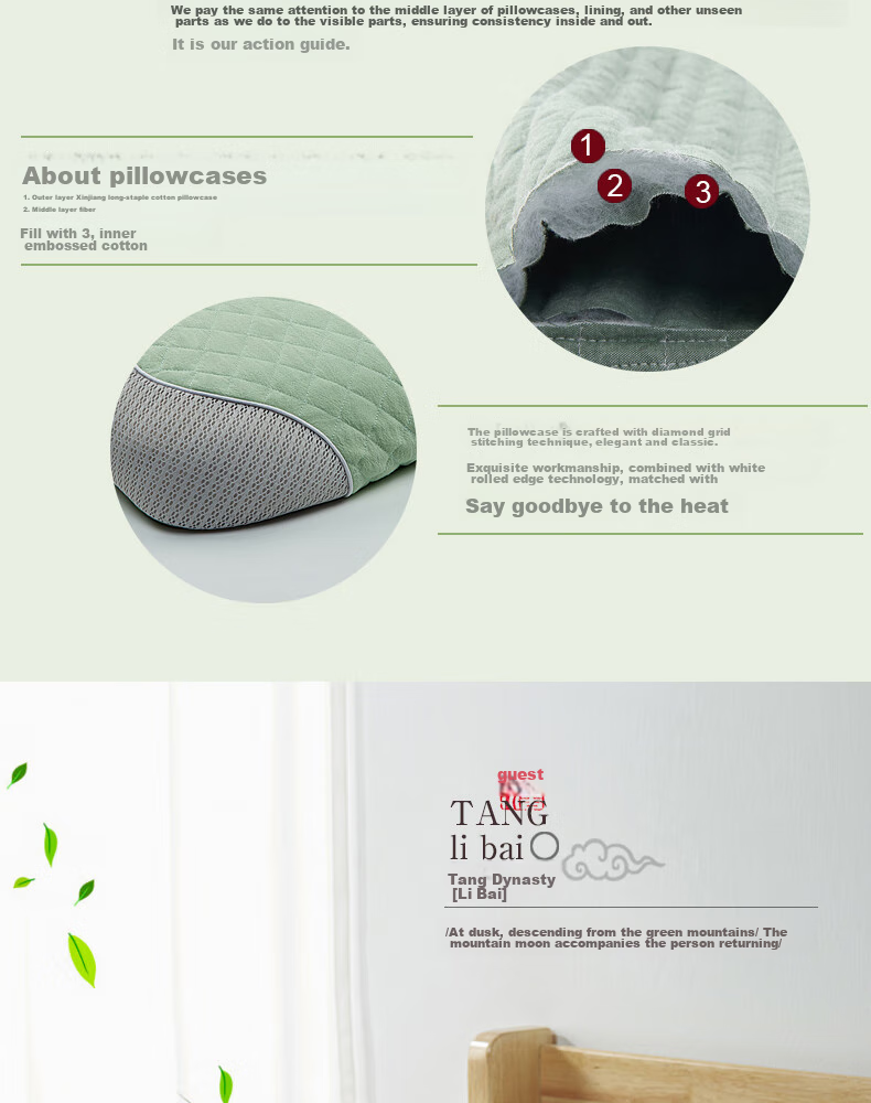 Shangfan Buckwheat Hull Low Pillow, Buckwheat Pillow, Low Pillow, Meltblown Fabric Anti-Mite And Antibacterial Pillow Core, Cervical Pillow 12