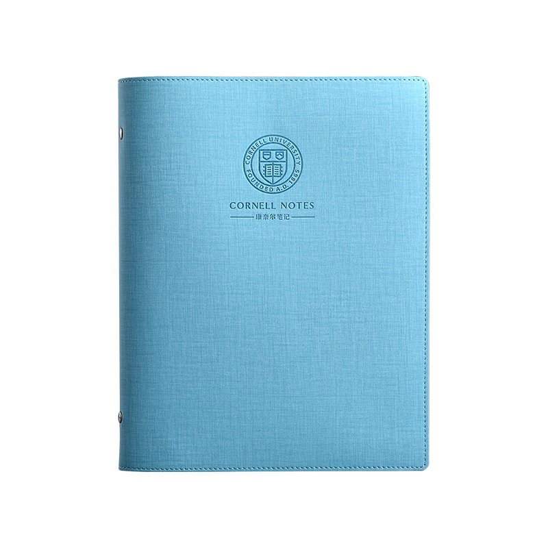 Jiaranheng A4 Large Cornell Notebook, Soft Cover Loose-Leaf Binder, Mind Mapping, Replaceable Inner Pages, for College Students, Exam Preparation, Research Notes, 5R Memory Method Review, Blue