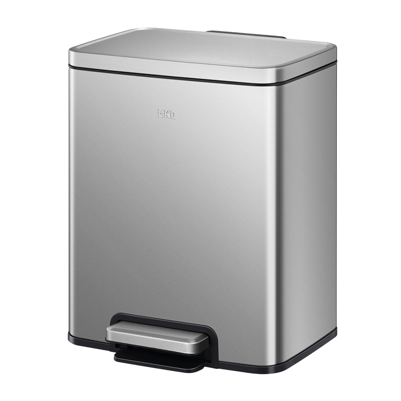 EKO Pedal Trash Can, 12L, Stainless Steel, Home Use with Lid, Large Size, Stainless Steel, for Bathroom And Kitchen, Recommended by Zhang Ruoyun, Model 9361